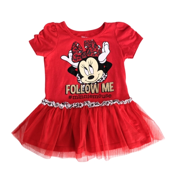 Disney Minnie Mouse Red Dress 3T - Picture 3 of 10